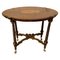 Antique Victorian Burr Walnut Inlaid Lamp Table 1