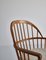 Scandinavian Modern Windsor Chair in Patinated Ash and White Boucle, Image 7