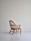 Scandinavian Modern Windsor Chair in Patinated Ash and White Boucle, Image 15