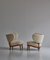 Scandinavian Modern Lounge Chairs in White Boucle by Otto Schulz for Boet, 1940s, Set of 2, Image 5