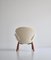 Poltrona The Swan in teak e bouclé bianco di Arne Jacobsen per Fritz Hansen, 1960, Immagine 6