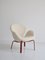 The Swan Lounge Chair in Teak & White Bouclé by Arne Jacobsen for Fritz Hansen, 1960, Image 4