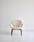 The Swan Lounge Chair in Teak & White Bouclé by Arne Jacobsen for Fritz Hansen, 1960 3