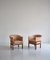 Lounge Chairs in Mahogany and Leather by Mogens Koch for Rud Rasmussen, 1950s, Set of 2 3