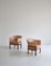 Lounge Chairs in Mahogany and Leather by Mogens Koch for Rud Rasmussen, 1950s, Set of 2, Image 2