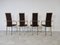 Vintage Messing Esszimmerstühle von Belgo Chrome, 1970er, 4er Set 8