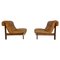 Vintage Leather Lounge Chairs, 1970s, Set of 2 2