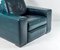 Vintage Brutalist Reclining Green Leather Lounge Chair, 1980s 5