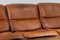 Sofá de tres plazas DS12 de cuero marrón coñac y gamuza, años 70, Imagen 10