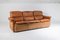 Brown Tan Cognac Leather & Suede DS12 3-Seat Sofa, 1970s 1