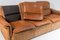 Sofá de tres plazas DS12 de cuero marrón coñac y gamuza, años 70, Imagen 5