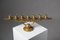 Scandinavian Modern Geometric Brass Candlestick Holder from Lars Holmström 4