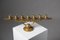 Scandinavian Modern Geometric Brass Candlestick Holder from Lars Holmström, Image 4