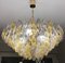 Large Amber and Grey Poliedri Murano Glass Chandelier 6