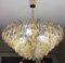 Large Amber and Grey Poliedri Murano Glass Chandelier, Image 6