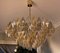 Large Amber and Grey Poliedri Murano Glass Chandelier 8