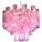 Pink Tronchi Murano Glass Chandelier 1