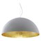 Suspension Lamp Sonora White Outside and Gold Inside by Vico Magistretti for Oluce, Image 1