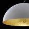 Suspension Lamp Sonora White Outside and Gold Inside by Vico Magistretti for Oluce, Image 3