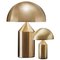 Atollo Large and Small Gold Table Lamps by Vico Magistretti for Oluce, Set of 2 2