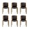 Chairs 300 Wood und Sørensen Leder von Joe Colombo für Hille, 6er Set 2