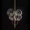 Suspension Lamp Lyndon Satin Gold by Vico Magistretti for Oluce 2