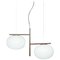 Soto Suspension Lamp Alba Double Arm Bronze by Mariana Pellegrino for Oluce 1