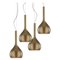 Suspension Lamps Lys Satin Gold Glazed by Angeletti E Ruzza for Oluce, Set of 4 1