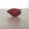 Italian Murano Glass Red Leaf Bowl Element Shell Ashtray, 1970s 4