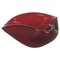 Italian Murano Glass Red Leaf Bowl Element Shell Ashtray, 1970s 1