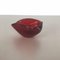 Italian Murano Glass Red Leaf Bowl Element Shell Ashtray, 1970s 2