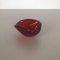 Cendrier Element Shell en Verre de Murano Rouge, Italie, 1970s 3