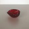 Italian Murano Glass Red Leaf Bowl Element Shell Ashtray, 1970s 3