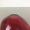 Italian Murano Glass Red Leaf Bowl Element Shell Ashtray, 1970s, Image 14