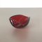 Italian Murano Glass Red Leaf Bowl Element Shell Ashtray, 1970s 5