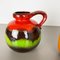 German Multi-Color Fat Lava Pottery Vases from Scheurich, 1970s, Set of 2, Image 3