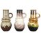 German Fat Lava Pottery Vases from Scheurich, 1970s, Set of 3 1