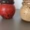 German Fat Lava Pottery Vases from Scheurich, 1970s, Set of 3 9