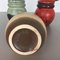 German Fat Lava Pottery Vases from Scheurich, 1970s, Set of 3 10