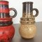 German Fat Lava Pottery Vases from Scheurich, 1970s, Set of 3 5