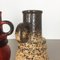 Jarrones alemanes de cerámica Fat Lava de Scheurich, años 70. Juego de 3, Imagen 7