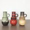 German Fat Lava Pottery Vases from Scheurich, 1970s, Set of 3 2