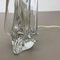 Lámpara de mesa Lucid francesa Hollywood Regency de cristal de Sevres, años 60, Imagen 13