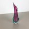 Extra Large Italian Multi-Color Pink Murano Glass Sommerso Vase, 1970s, Image 2