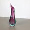 Extra Large Italian Multi-Color Pink Murano Glass Sommerso Vase, 1970s 3