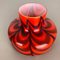 Kleine italienische Vintage Pop Art Florence Vase aus rotem Opalglas, 1970er 5