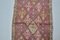 Pink and Beige Hallway Runner Rug 3