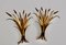 Hollywood Regency Style Golden Plated Sheaf of Wheat Wall Lights, 1970s, Set of 2 9
