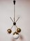 Lampadario Sputnik con sfere in metallo a metà ottone, Immagine 2