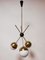 Sputnik Chandelier with Half-Brass Metal Spheres 2